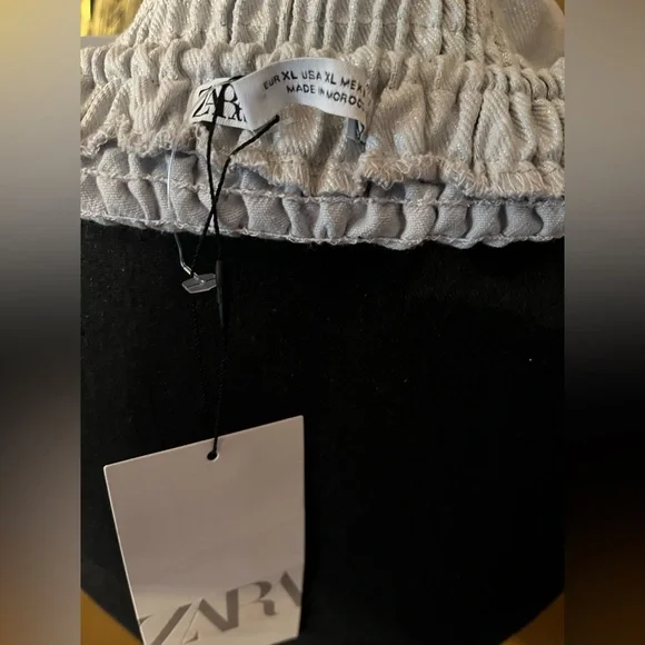 Zara Light Denim Button Up Tube Top New - Picture 9 of 12